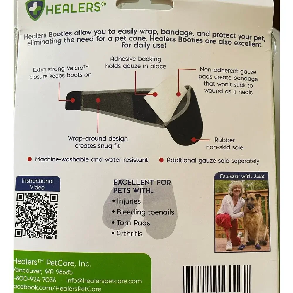 Healers Booties for Dogs size Medium